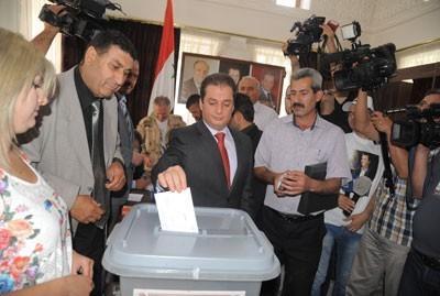 Maher Hajjar bei der Wahl